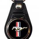 NEW Black Mustang Tri Color logo keychains FREE SHIPPING!!