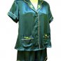 Sirisha Women's Satin Silk Shorty PJ's - Teal, XXL