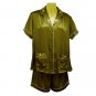 Sirisha Women's Satin Silk Shorty PJ's - Bronze, XXL