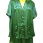 Sirisha Women's Satin Silk Shorty PJ's - Green, XXL