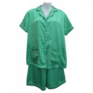 Sirisha Women's Satin Silk Shorty PJ's - Aqua, Md