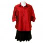 Sirisha Women's Silk Blouse, Satin Red, Lg