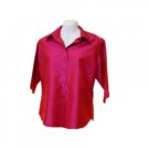 Sirisha Women's Silk Blouse, Deep Pink, XXL