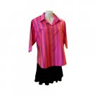 Sirisha Women's Silk Blouse, Pink/Purple, XL