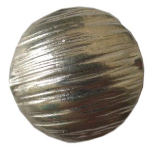 Thai Hill Tribe Silver, Striped Saucer Bead, 16mm x 16mm