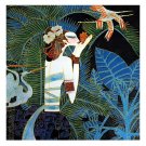 Vietnamese Modern Lacquer Painting, 9 1/2 x 9 1/2, 006