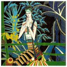 Vietnamese Modern Lacquer Painting, 9 1/2 x 9 1/2, 016