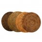 Rattan Placemat/Hotpad, Circular 10"", Red Chestnut