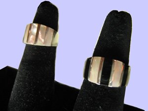 Sterling Silver/Pearlshell Wedge Ring, Pearlshell/Silver, 7