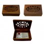 Hardwood Business Card Holder, Longevity Symbol