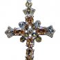 Silver Cross, Cubic Zircon/Marcasite, Lavender