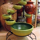 7 Step Indoor Fountain, Light Green/Gold