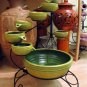 7 Step Indoor Fountain, Light Green/Gold