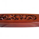 Lacquered Hardwood Chopsticks Box, Dragon and Phoenix