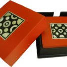 Coaster Set, Matte Finish, Seashell, Orange