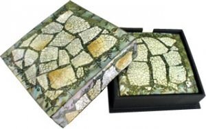 Coaster Set, Eggshell/Seashell