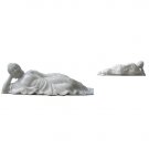 White Marble Reclining Buddha - 17inch