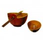13cm Rice Bowl, Fancy, Trio Colors Striped