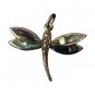 Sterling Dragonfly Pendant, Abalone/Marcasite