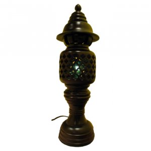Asian Style Accent Lamp, Small, Vietnamese Blackwood