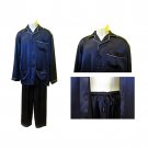 Sirisha Men's Classic Satin PJ's, G2, Midnight Blue, XXL