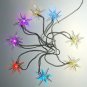 Crystal Sparkling Stars - Holiday Color Lights x3 New