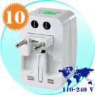 Universal Travel Adapter + Surge Protector for International Use x 10 New