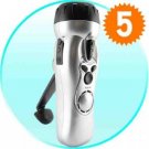 Wind-Up LED Flashlight with Cell Phone Charger, Alarm and Radio x 5 New