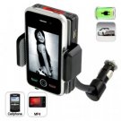 Cellphone and Media Player Car Charger with FM Transmitter