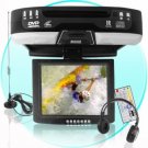 Roof-Mounted 10.4 Inch TFT-LCD Monitor + DVD Player -Black New