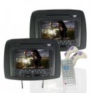 Headrest DVD Player and NES Emulator- 7 Inch LCD -Pair -Black New
