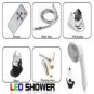 LED Color Changing Shower Head with Remote (White)