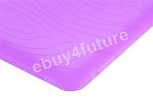 New Deluxe Purple Silicone Skin Case Back Cover Protector for Apple iPad Wifi 3G 16GB 32GB 64GB