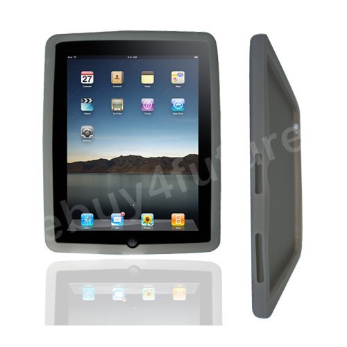 New Classic Gray Smoke Silicone Skin Case Back Cover Protector for Apple iPad Wifi 3G 16GB 32GB 64GB