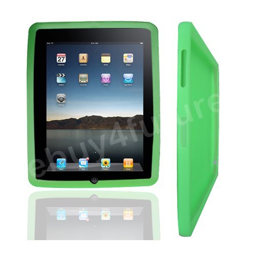 New Classic Green Silicone Skin Case Back Cover Protector for Apple iPad Wifi 3G 16GB 32GB 64GB