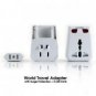 World Travel Adapter with Surge Protection + 2 USB Port