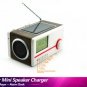 Solar Mini Speaker Charger + MP3 Player + Alarm Clock