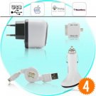 Universal 4 in 1 iPhone USB Adapter and Charger Set