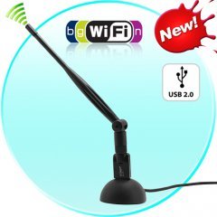 USB 802.11N WiFi Dongle for Desktops + Laptops (150 Mbps)