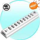 10 Port USB 2.0 Hub - 480Mbps Transfer Speed