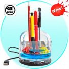 4 Port USB Hub With Illuminated Fish Tank + Pen/Phone Holder