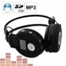 Folding Headphone MP3 Player - Wireless Audio Gadget