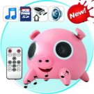 Piggy Desktop Stereo Speaker - (SD Card, USB, MP3 Player)