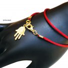 Hamsa with double wrapped red string KABBALAH Judaica bracelet