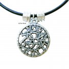 Silver blackened Shema Israel pendant necklace