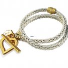 Pearl braid wrap leather bracelet to keep your heart