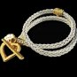 Pearl braid wrap leather bracelet to keep your heart