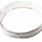 Matthew 22:37 Open Bangle Bracelet