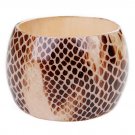 Snake Print Oversized Bangle Bracelet