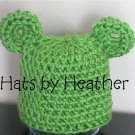 Lime Green Bear Beanie